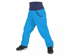 UNUO dětské soft. kalhoty s fleecem modrá vel: 98-134
