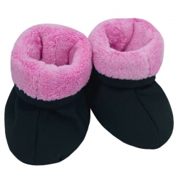 ESITO capáčky softshell chlup černá/růžová vel.1