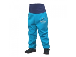 UNUO dětské soft. kalhoty s fleecem modrá vel: 74-98