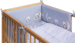 Dětská postýlka s vyndavacími příčkami - přírodní ECO - 120x60 cm s kompletní výbavou Toro Barva soupravy: Toro béžová