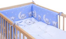 Dětská postýlka s vyndavacími příčkami - přírodní ECO - 120x60 cm s kompletní výbavou Toro Barva soupravy: Toro šedá