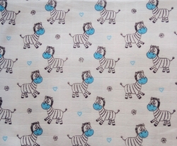 Plenková osuška Zebra modrá 90x100cm