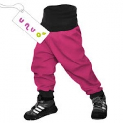 UNUO dětské soft.kalhoty s fleecem růžová vel:74-98