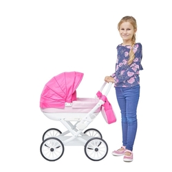 Dětský kočárek pro panenky Jasmine Kids Elegance růžový