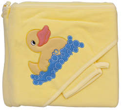 Froté ručník s kapucí KAČENKA žlutá
