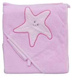 Froté ručník s kapucí HVĚZDA růžová SCARLET