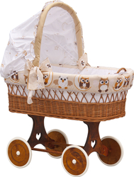 Proutěný košík na miminko s boudičkou Scarlett Sovička