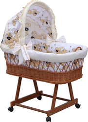 Proutěný košík na miminko s boudičkou Scarlett Japy - béžová