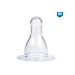 Dudlík na lahev silikonový novorozenecký 0m+ 1otvor