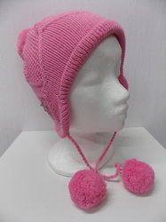 Zimní čepice pletená RDX růžová FLOWERS Vel. 6 (58 - 61cm)