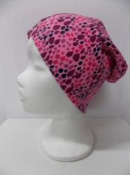 Čepice UNUO růžová KAPKY Vel. 7 (58 - 61cm)