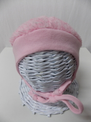Zimní čepice BABY SERVICE světle růžová Vel. 0 (do 35cm)