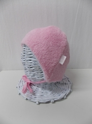 Zimní čepice kojenecká zavazovací RDX růžová welsoft  vel:0-1