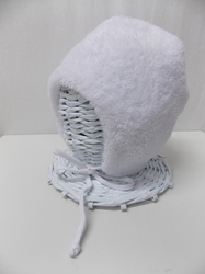 Zimní čepice kojenecká zavazovací RDX bílá welsoft 