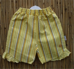 Plátěné šortky TWINS žluté, vel. 86