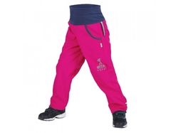 UNUO softshellové kalhoty s fleecem růžové vel. 98-134