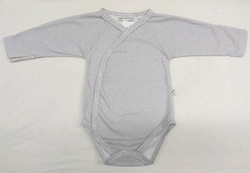  Body dlouhý rukáv zavinovací hvězdička šedá BABY SERVICE vel: