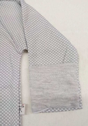  Body dlouhý rukáv zavinovací hvězdička šedá BABY SERVICE vel: