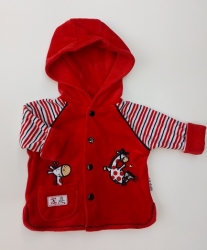 Kabátek Twins Žirafka červený, vel. 50-56