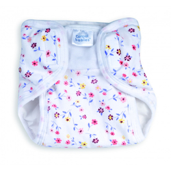 Plenkové kalhotky Premium KVĚTINKY suchý zip 10kg+ vel.L 