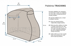 EMITEX Pláštěnka na kočárek TRACKING - černá