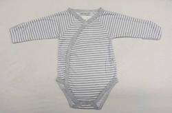  Body dlouhý rukáv zavinovací proužek šedý BABY SERVICE vel: - kopie