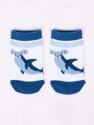 Chlapecké ponožky s motivem zvířátek Vel. 0-9m BÍLÍ ŽRALOK