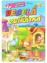 Veselá zvířátka omalovánky se samolepkami